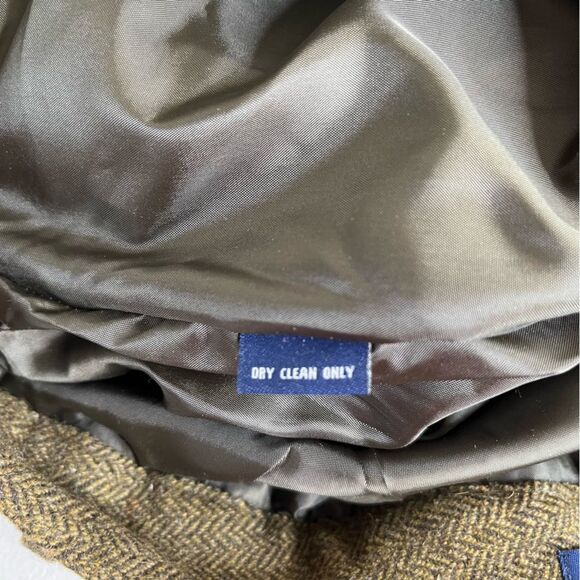 Chaps Wool Herringbone Straight Leg Poly Lined Brown Tan Pant Womens Size 12 - Picture 9 of 13